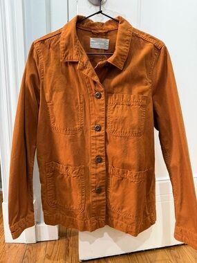 Everlane Rust Orange Button-Front Utility Jacket - Women